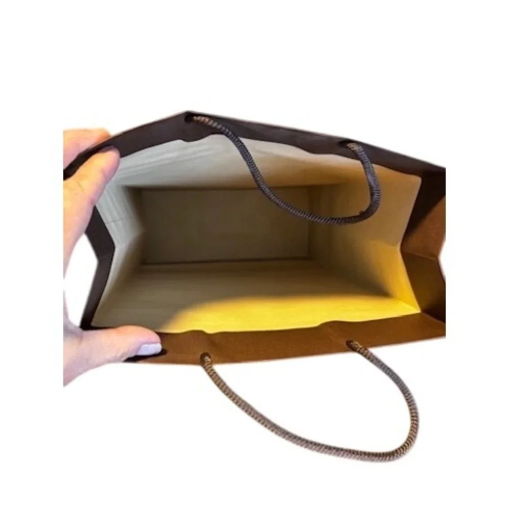 Louis Vuitton Brown Paper Shopping Bag Small Medium‎ Gift Bag Logo Cord Handle